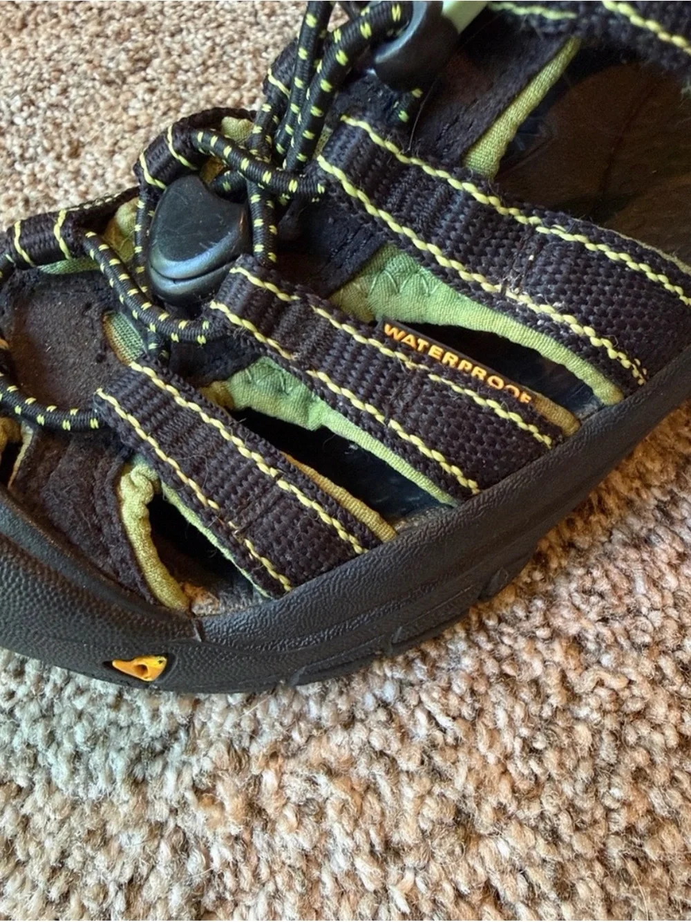 Keen Kids Black and Lime Closed-Toe Sport Sandals